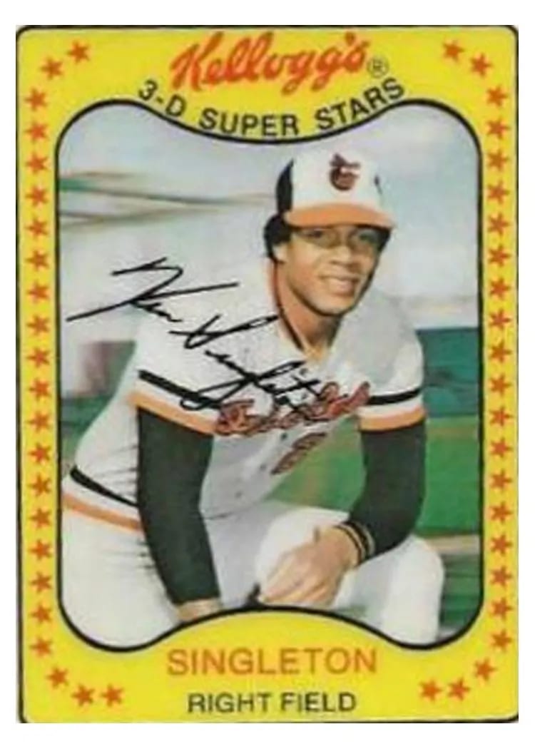 1981 Kellogg's Ken Singleton #39 card