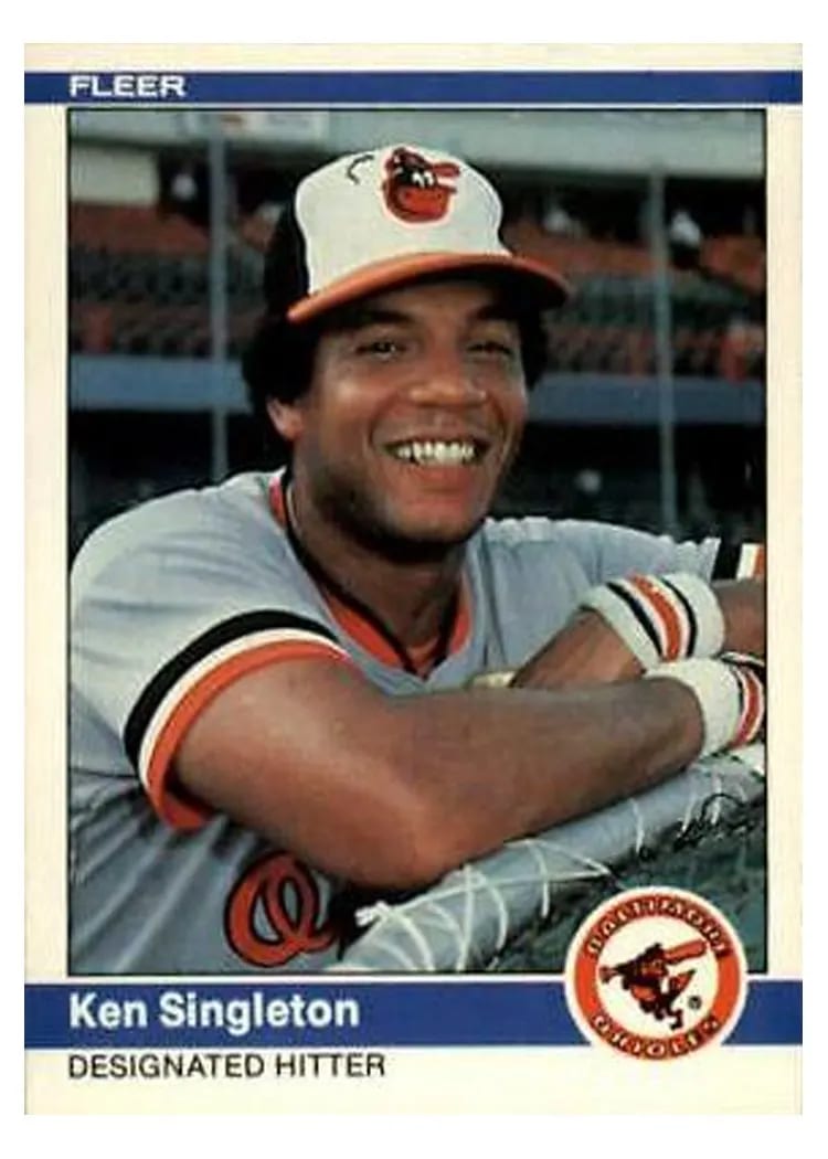 1984 Fleer Ken Singleton #21 card