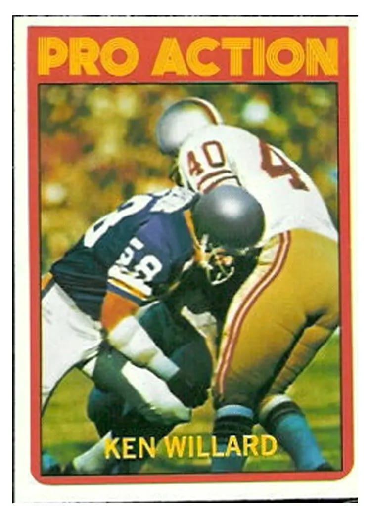 1972 Topps Ken Willard In Action #351 card