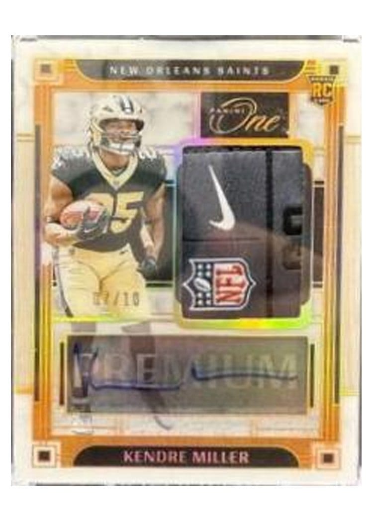 2023 Panini One Premium Rookie Patch Autographs Kendre Miller #143 card