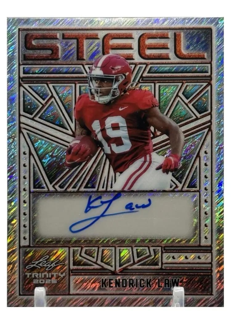 2025 Leaf Trinity Steel Autograph Kendrick Law #SA-KL1 card