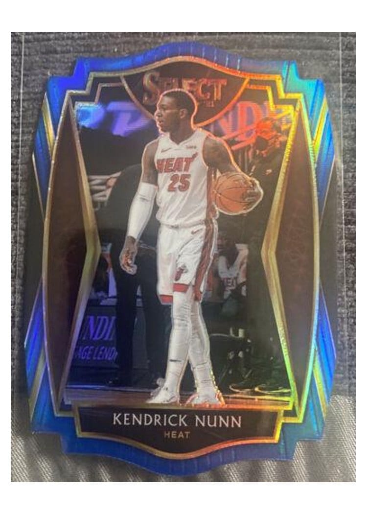 2020-21 Panini Select Base Set Kendrick Nunn Blue Prizm Die Cut #153 card