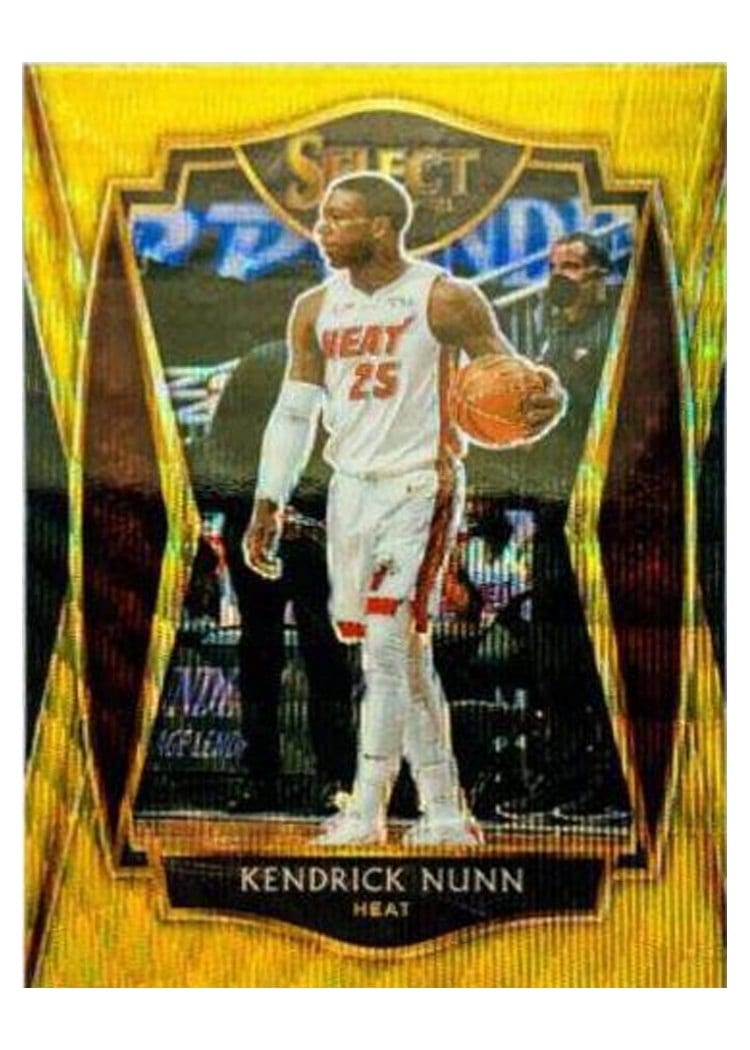 2020-21 Panini Select Base Set Kendrick Nunn Gold Wave #153 card