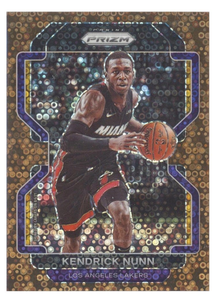 2021-22 Panini Prizm Base Set Kendrick Nunn Fast Break Bronze Prizm #216 card