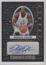 2021-22 Panini Obsidian Aurora Autographs Kendrick Perkins #AUR-KPE card