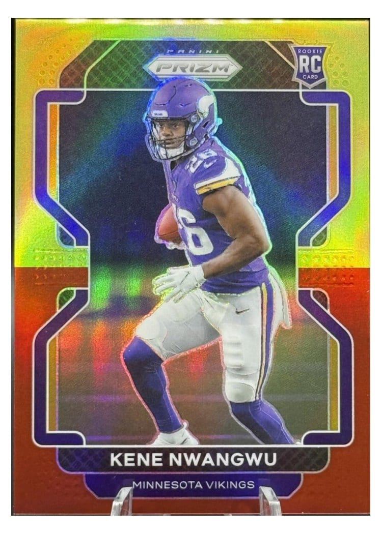 2021 Panini Prizm Base Set Kene Nwangwu Yellow Red Prizm #364 card