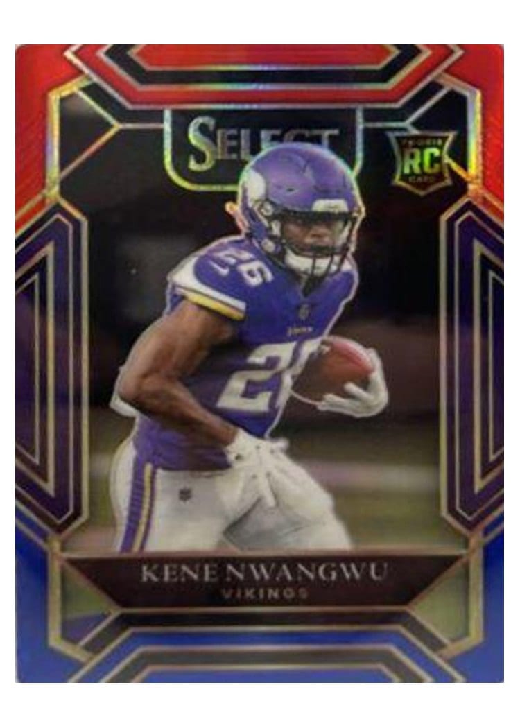 2021 Panini Select Base Set Kene Nwangwu Red and Blue Die Cut #274 card
