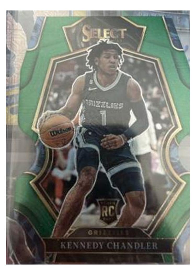 2022-23 Panini Select Base Set Kennedy Chandler Green Disco Prizm #173 card