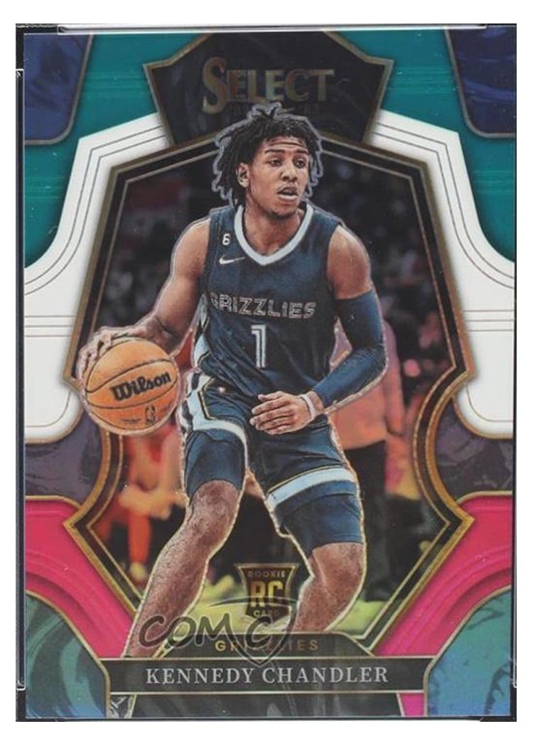 2022-23 Panini Select Base Set Kennedy Chandler Teal White Pink Prizm #173 card