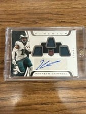 2021 Panini Chronicles Momentum Triple Jersey Autographs Kenneth Gainwell #MJA-KGA card