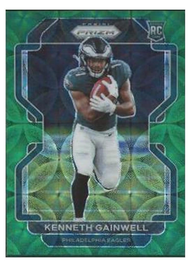 2021 Panini Prizm Base Set Kenneth Gainwell Green Scope Prizm #369 card