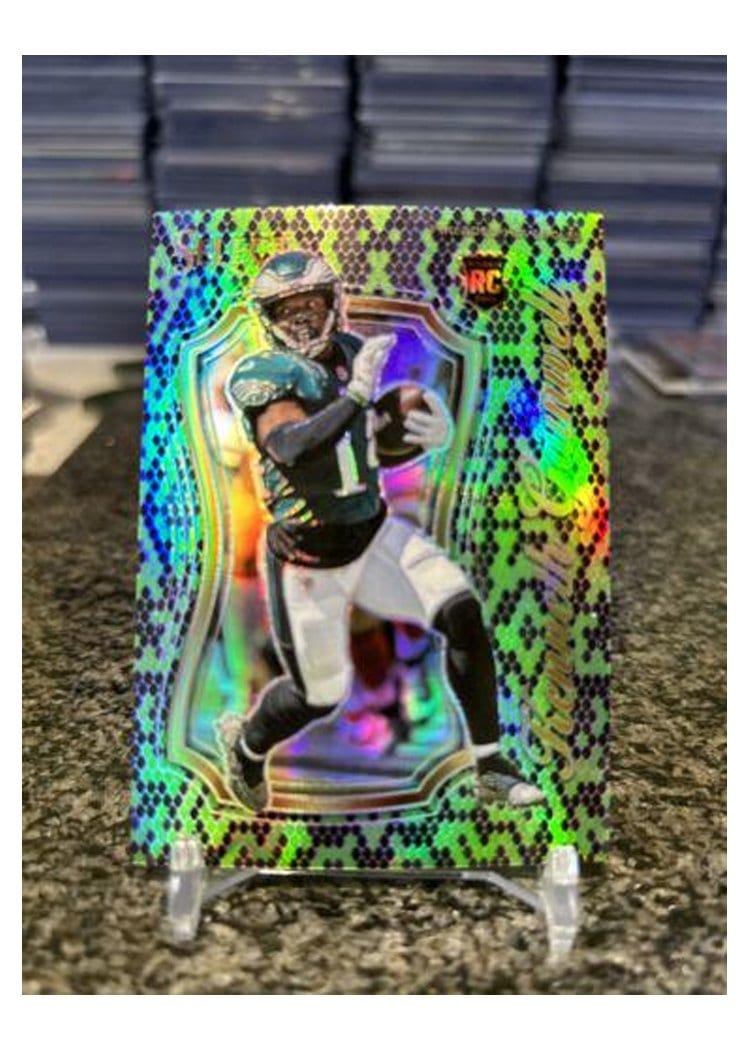 2021 Panini Select Base Set Kenneth Gainwell Green and Black Snakeskin #381 card