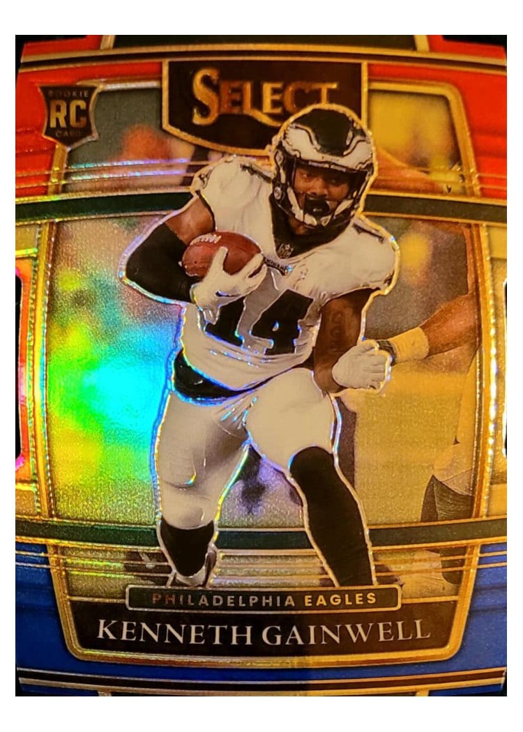 2021 Panini Select Base Set Kenneth Gainwell Red and Blue Die Cut #81 card