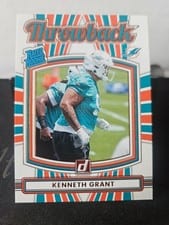 2025 Donruss Rated Rookie Throwback Kenneth Grant #27 card