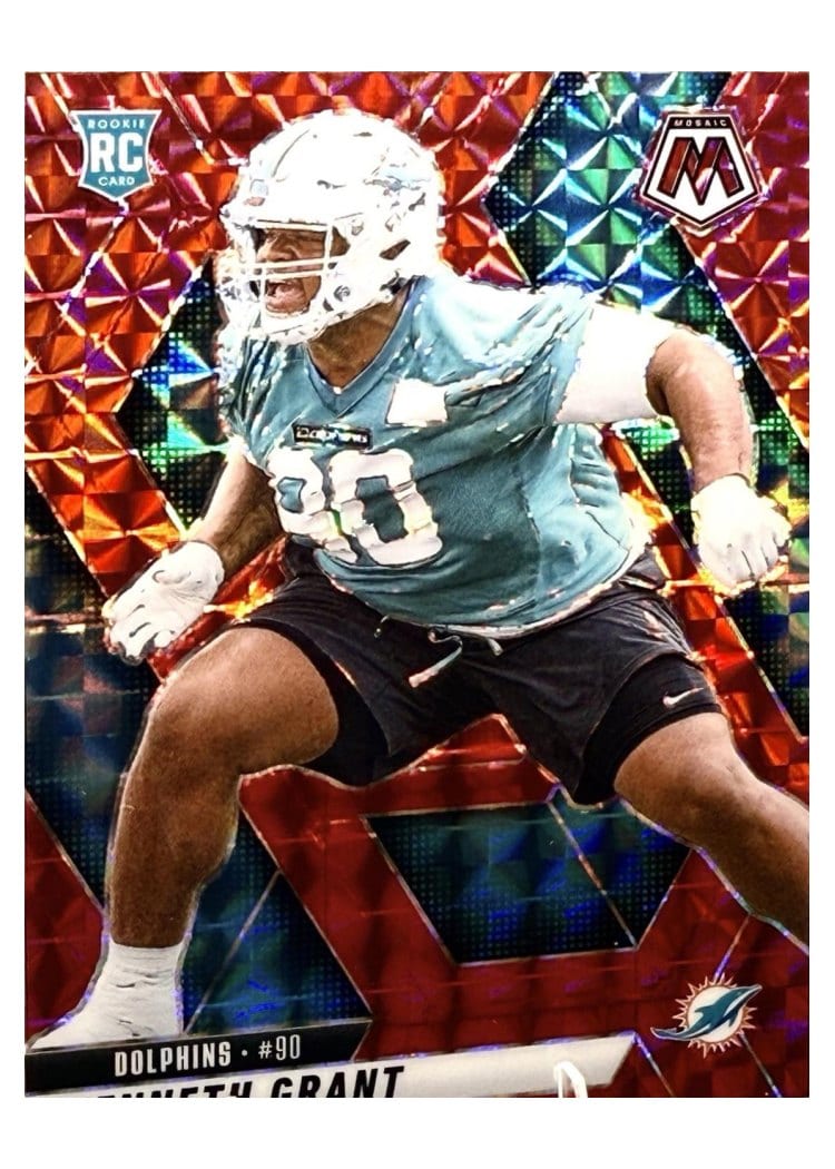 2025 Panini Mosaic Base Set Kenneth Grant Red Sparkle #351 card
