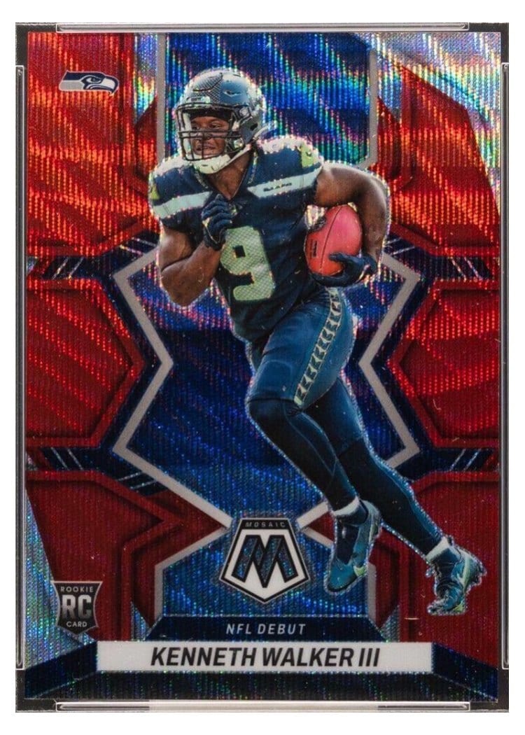 2022 Panini Mosaic Kenneth Walker III Red Wave #308 card