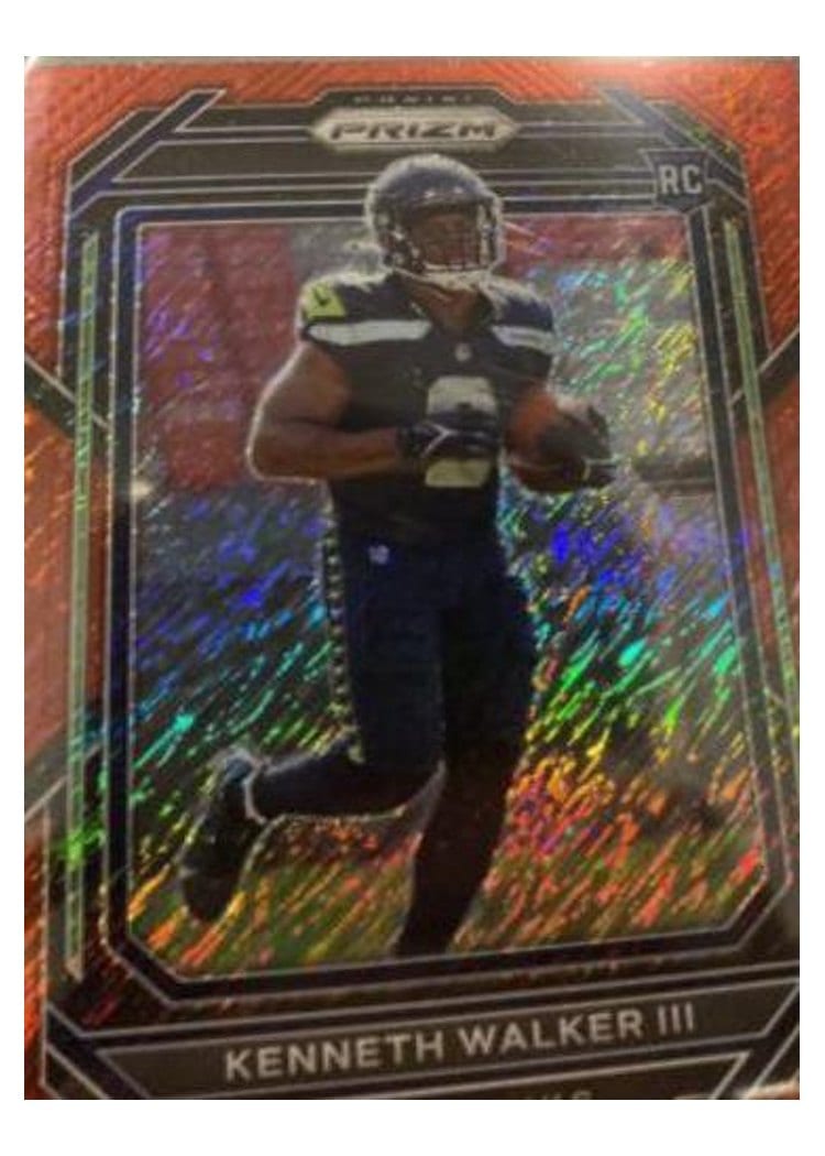 2022 Panini Prizm Kenneth Walker III Red Shimmer #318 card