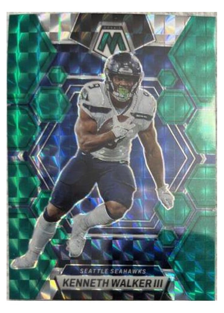 2023 Panini Mosaic Base Set Kenneth Walker III Green #221 card