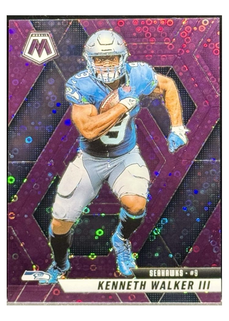 2025 Panini Mosaic Base Set Kenneth Walker III No Huddle Purple #149 card