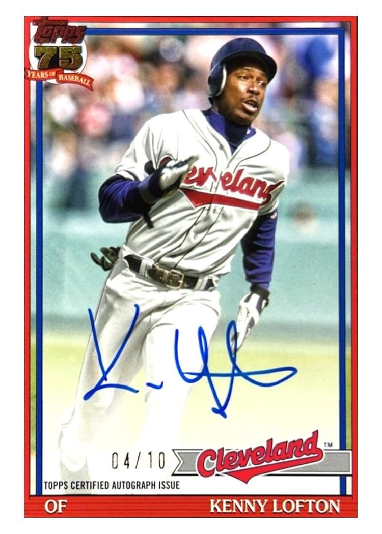 2026 Topps 1991 Topps Autographs Kenny Lofton #91A-KL card