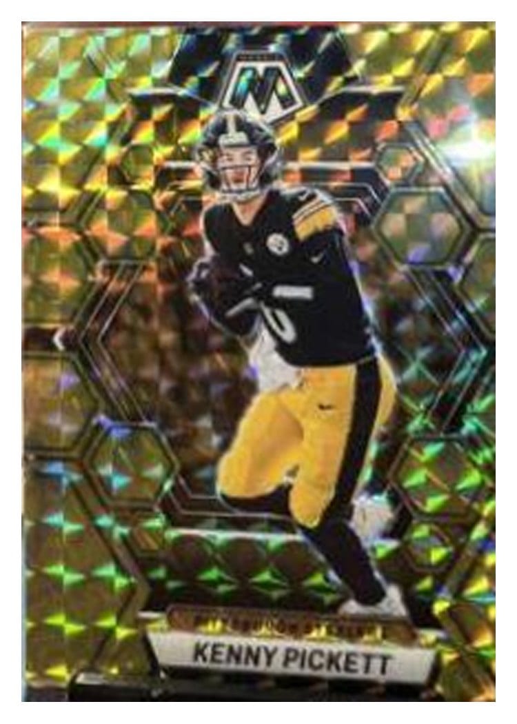 2023 Panini Mosaic Base Set Kenny Pickett Reactive Yellow #201 card