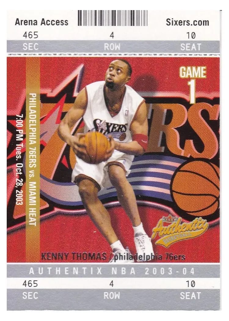 2003 Fleer Authentix Kenny Thomas #66 card