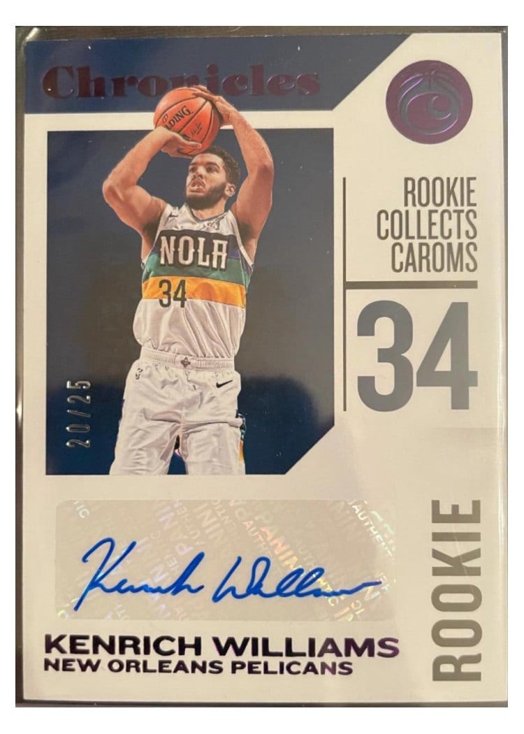 2018 Panini Chronicles Rookie Signatures Kenrich Williams #RC-KWL card