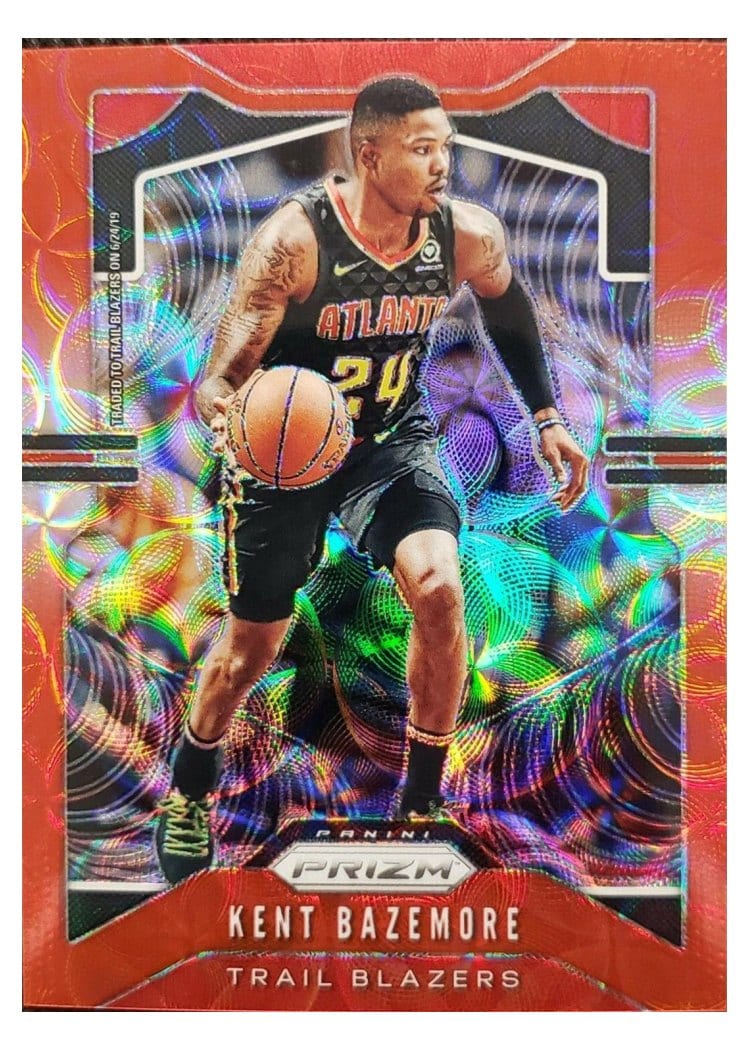 2019-20 Panini Prizm Base Set Kent Bazemore Red Choice Prizm #35 card