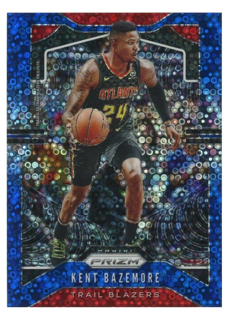 2019-20 Panini Prizm Base Set Kent Bazemore Fast Break Prizm Blue #35 card