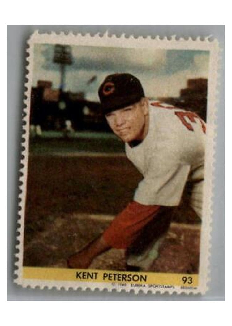 1949 Eureka Sportstamps Kent Peterson #93 card