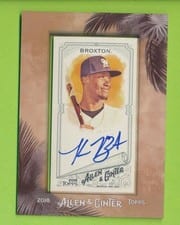 2018 Topps Allen & Ginter Framed Mini Autographs Keon Broxton #MA-KB card