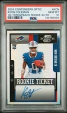2024 Panini Contenders Optic 2004 Contenders Throwback Rookie Autographs Keon Coleman #10 card