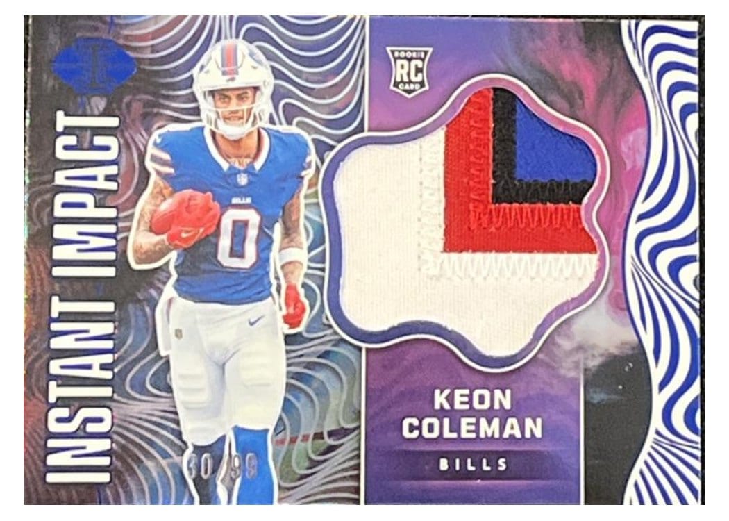 2024 Panini Illusions Instant Impact Relics Keon Coleman #16 card