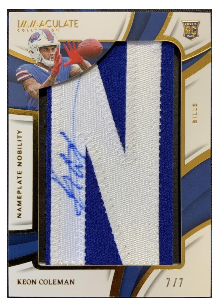 2024 Panini Immaculate Collection Rookie Nameplate Nobility Keon Coleman #23 card