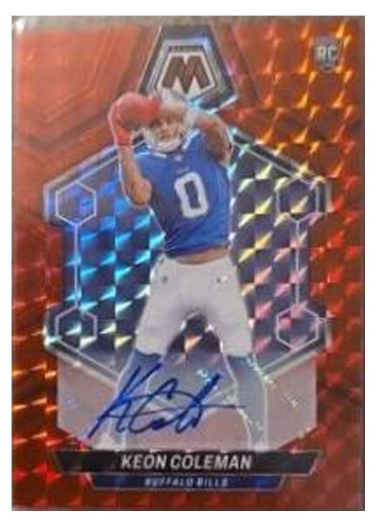2024 Panini Mosaic Base Set Keon Coleman Autograph Red #333 card