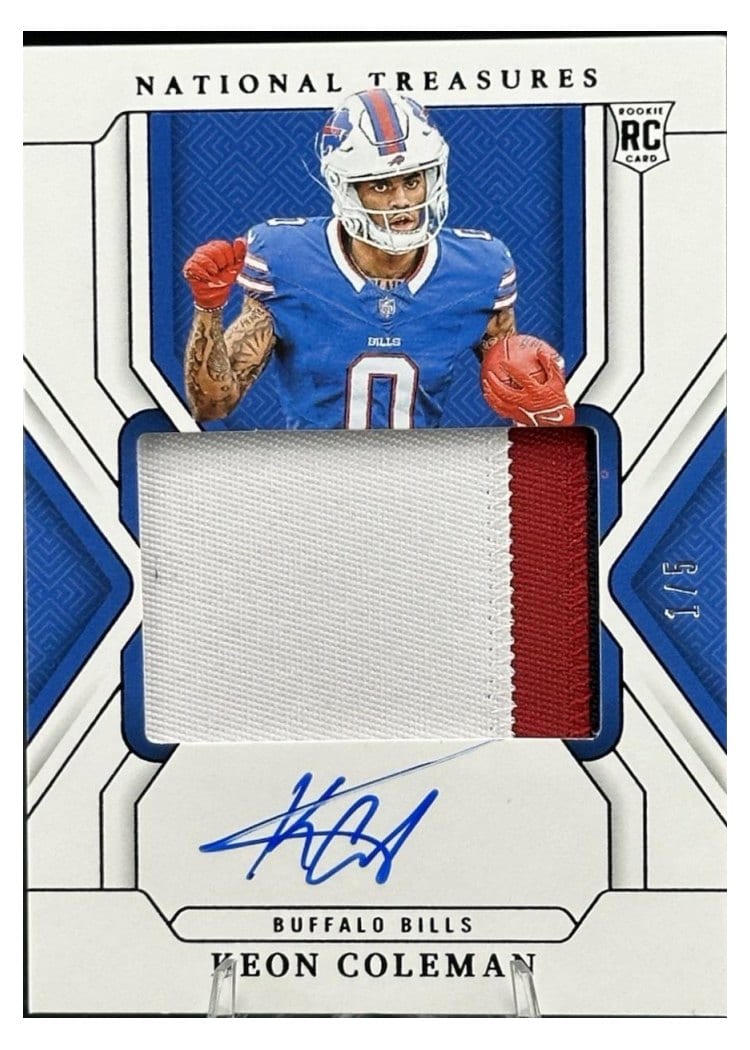 2024 Panini National Treasures Base Set Keon Coleman #172 card