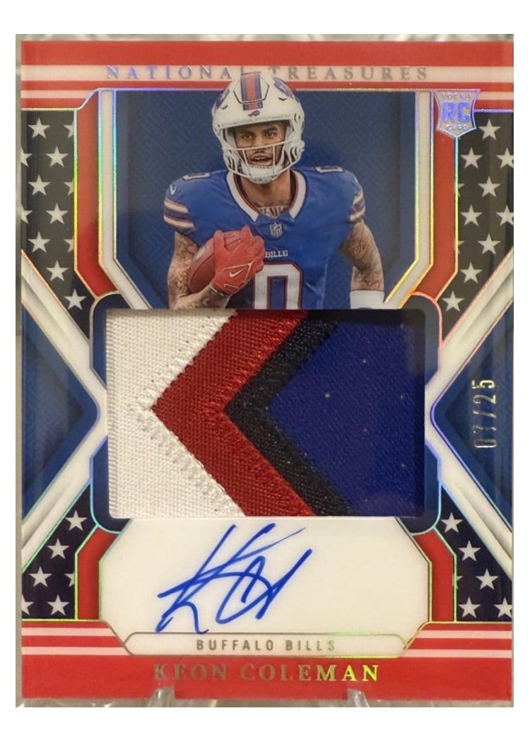 2024 Panini National Treasures Base Set Keon Coleman #172 card