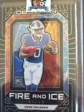 2024 Panini Obsidian Fire and Ice Keon Coleman #3 card