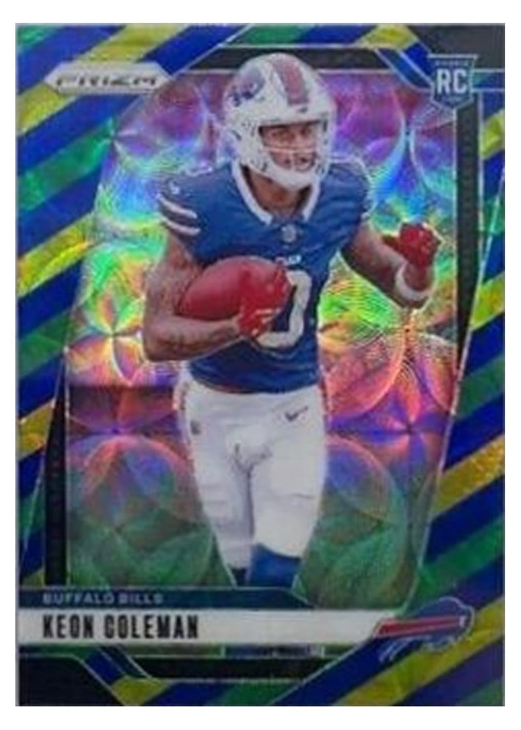 2024 Panini Prizm Base Set Keon Coleman Choice Blue Yellow Green #362 card