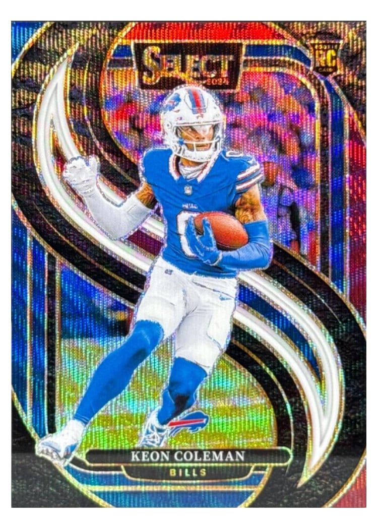 2024 Panini Select Base Set Keon Coleman Tri-Color Prizm #153 card