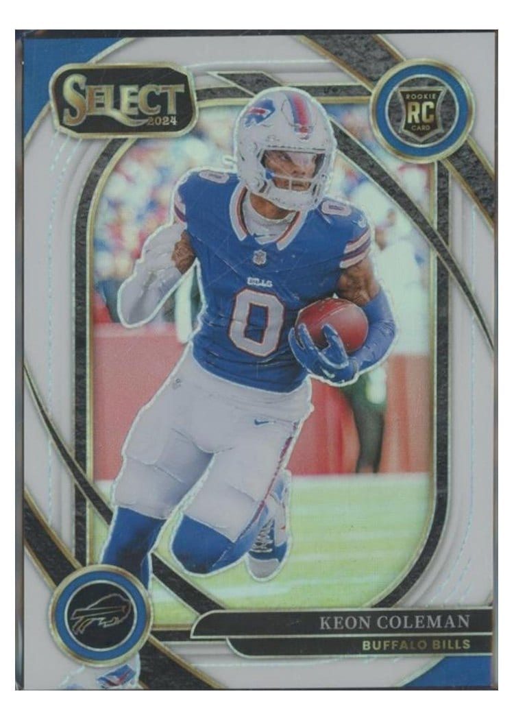 2024 Panini Select Base Set Keon Coleman White Prizm #280 card