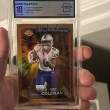 2024 Topps Chrome Radiating Rookies Keon Coleman #RR-10 card