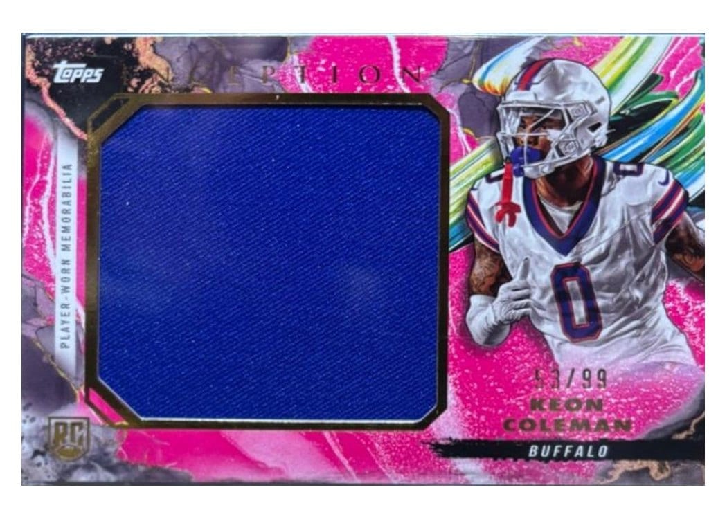 2024 Topps Inception Rookie Jumbo Relics Keon Coleman #RJR-KC card
