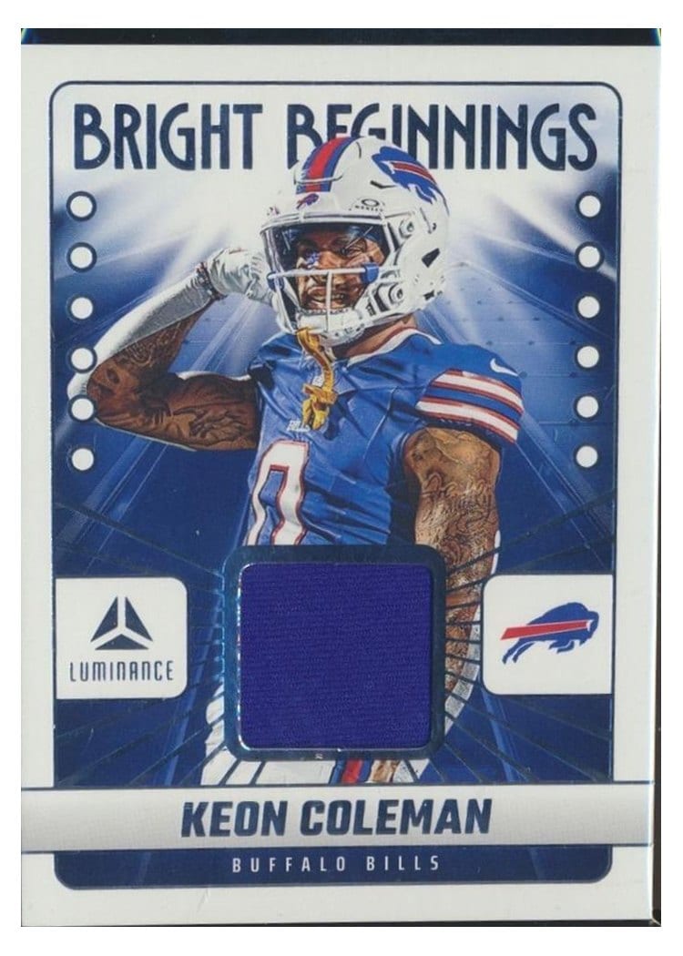 2025 Panini Luminance Bright Beginnings Relics Keon Coleman #13 card