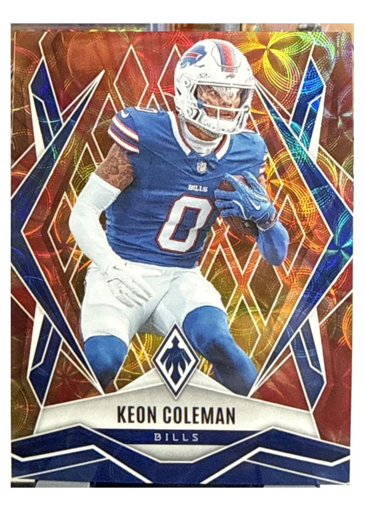2025 Panini Phoenix Base Set Keon Coleman Fire Burst #25 card