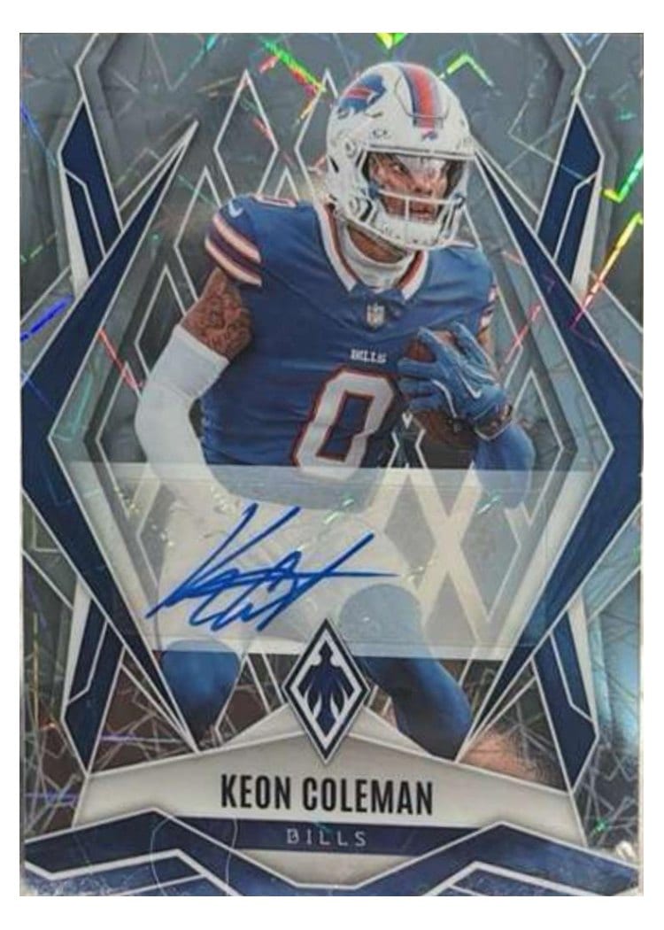 2025 Panini Phoenix Base Set Keon Coleman Lazer Autograph #25 card