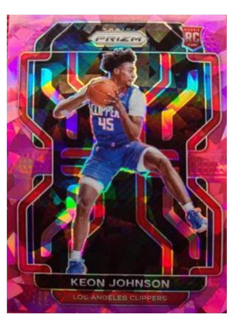2021-22 Panini Prizm Base Set Keon Johnson Pink Ice Prizm #326 card