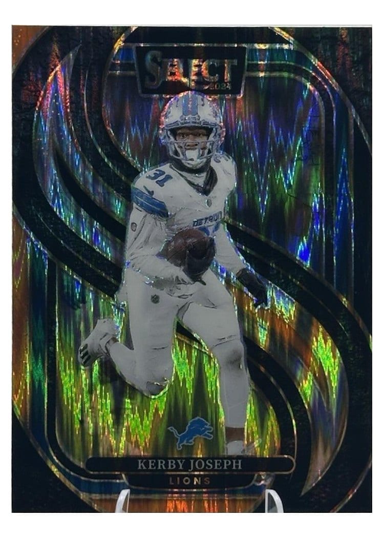 2024 Panini Select Base Set Kerby Joseph Black Orange Prizm Shock #177 card