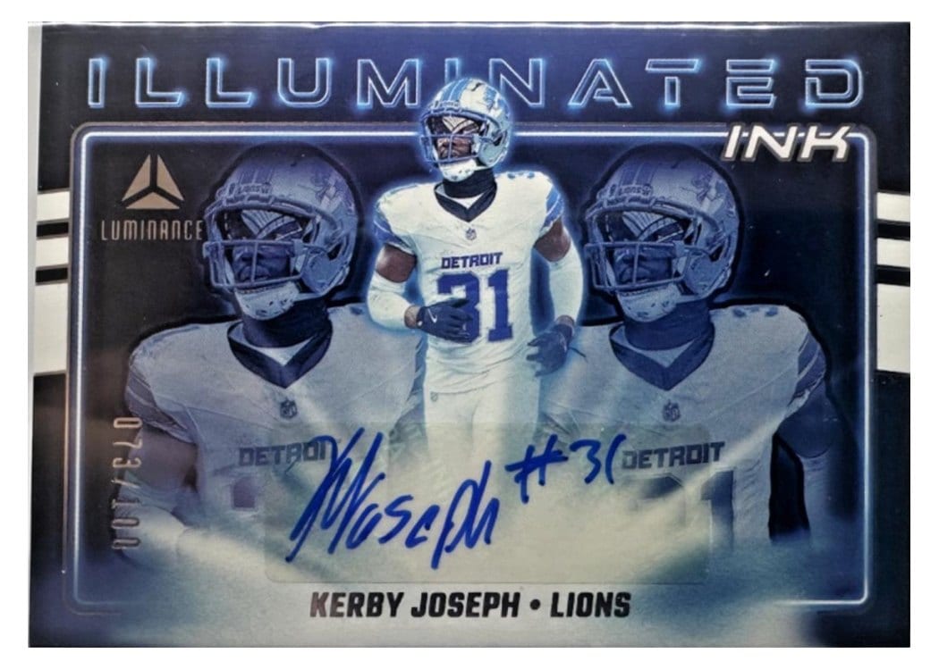 2025 Panini Luminance Illuminated Ink Kerby Joseph #20 card