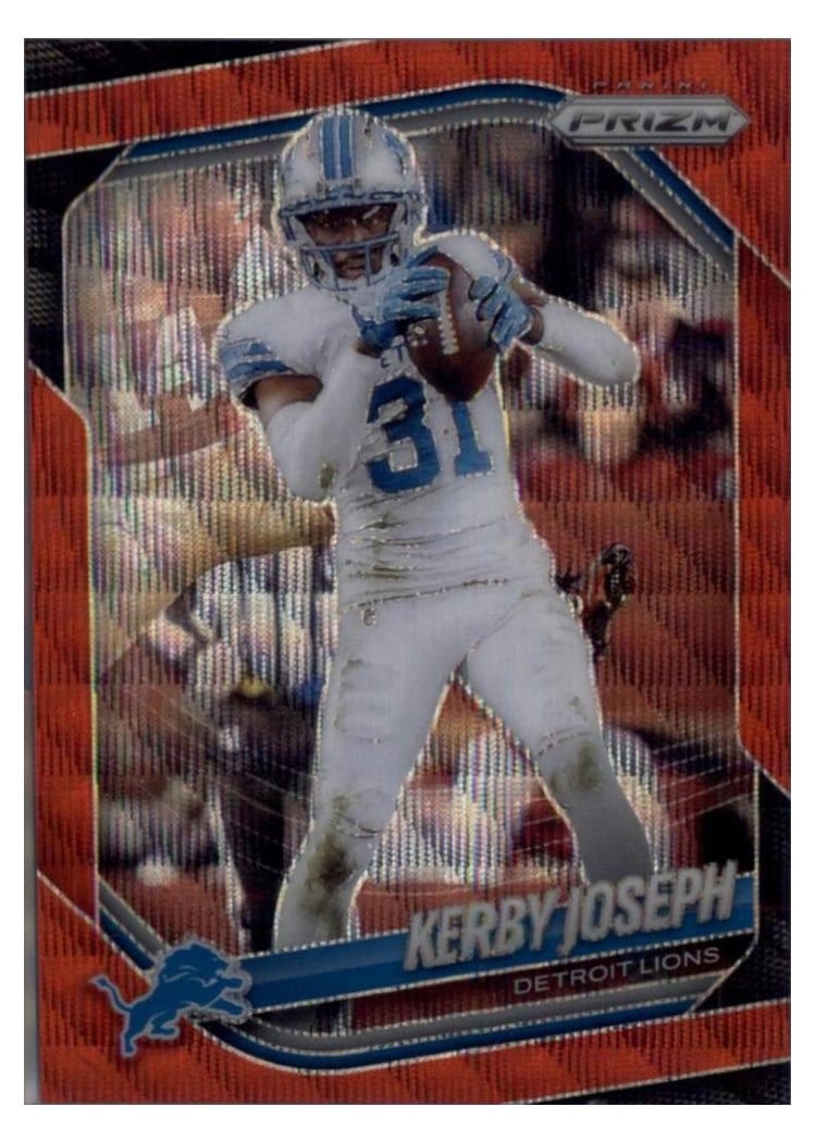 2025 Panini Prizm Base Set Kerby Joseph #41 card